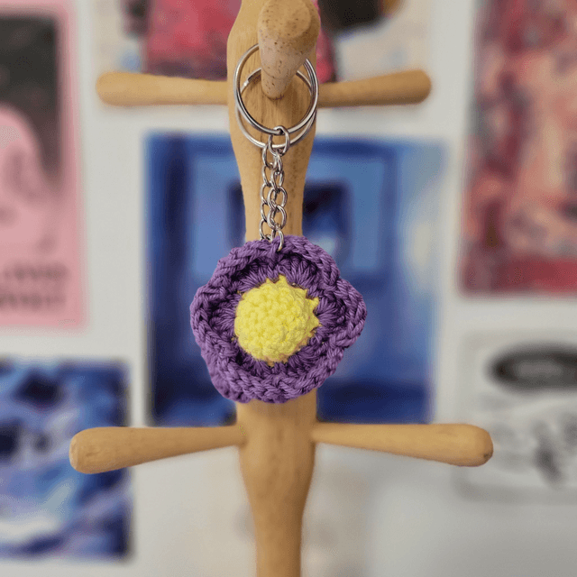 Porte clé Pop it fleur  