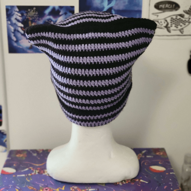 Bonnet chat étoiles